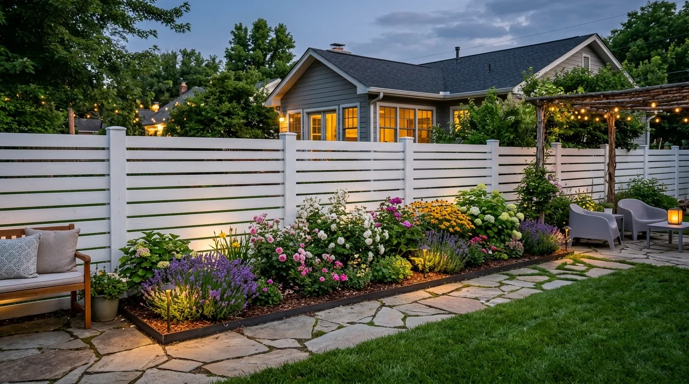 Black Picket Fence for Contrast